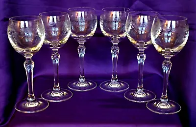 Buy Art Nouveau French Fine Crystal Port Wine Glasses, Set Of 6 • 60£