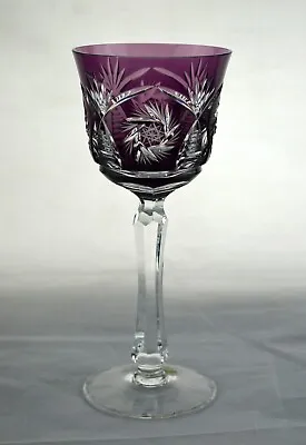 Buy Vintage Bohemia Bohemian Crystal Wine / Hock Glass - 17.4cms (6-7/8 ) Tall • 24.50£