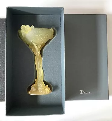 Buy Daum Crystal High Cup Mimosa Pate De Verre In Excellent Condition With Box • 295.35£