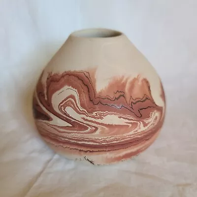 Buy Vtg MCM Nemadji Indian River Pottery Vase Brown And Orange Tones 4  X 4.5   • 23.97£