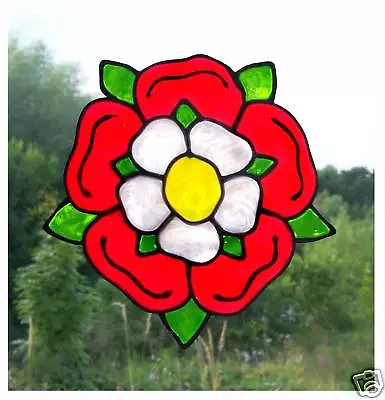 Buy Tudor  Rose Stained Glass Effect Window Decor Cling • 5£