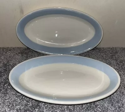 Buy John Maddock Sons Ivory Ware X 2 Blue And Cream Serving Dishes / Platters 6.35” • 7.99£