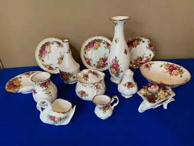 Buy Royal Albert Old Country Rose Items Bundle Collection Vase Pin Dish Swan • 60£