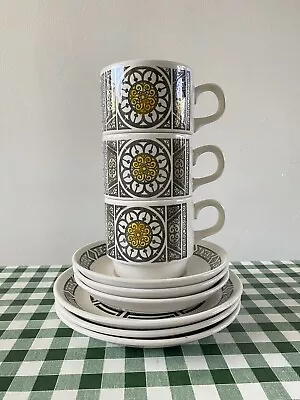 Buy 3 X 70s Biltons Staffordshire Ironstone Design Cup & Saucer, Plate Trio Sets • 10£