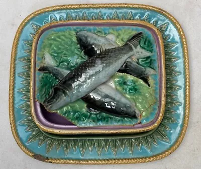 Buy Victorian George Jones Minton Majolica Sardine Box Dish For Restoration • 65£