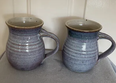 Buy 2 X Vintage Studio Art Pottery Stoneware Tea / Coffee Cups Mugs Artist Signature • 15£