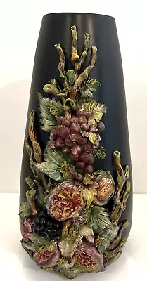 Buy I Borbone Capodimonte Pottery Vase 17”Marked Crown Over N Italy • 240.74£