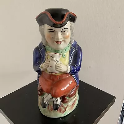 Buy English Staffordshire Pottery Toby Jug With Tricorn Hat -  18th Century  • 120£