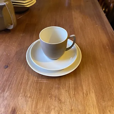 Buy Branksome Two Tone Porcelain Cup And Saucer And Tea Plate Trio Mid Century • 8.99£