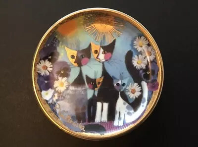 Buy GOEBEL Rosina Wachtmeister Katzenfamilie Cat Miniature Plate Gold China Ceramic • 18£
