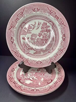 Buy Churchill Willow Rosa Pink Dinner Plate 10 1/4” Made In England Set Of (3) • 43.37£