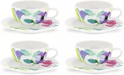 Buy Portmeirion Water Garden Set Of 4 Breakfast Cups & Saucers  - WG67105-XL - New • 37.95£
