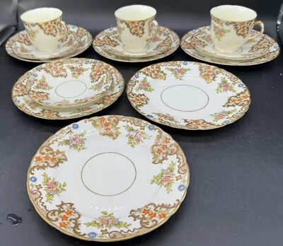 Buy Vintage Sutherland Bone China 1930s 13 Piece Tea Set Cups Saucers Plates 2420 • 17.45£