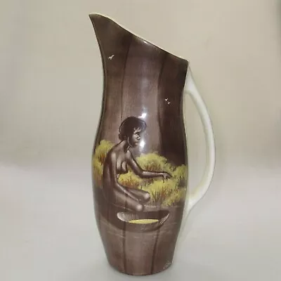 Buy Gymea Australian  Pottery Water Jug Decorated With Indigenous Women Gathering • 72.28£