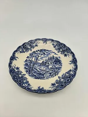 Buy Vintage Myott The Brook Staffordshire Ware Plate Blue • 6.99£