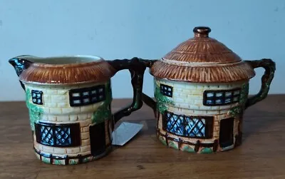 Buy Jolly Good! Beswick Ware English Thatched Roof Cottage Cream And Sugar Set  • 18.78£
