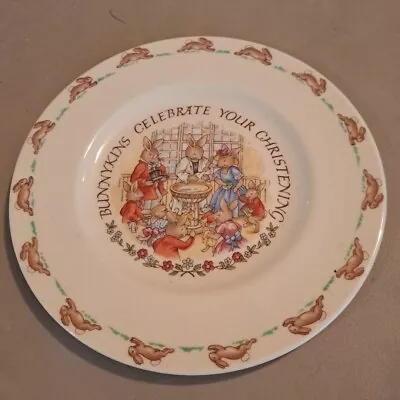 Buy Vintage Royal Doulton Bunnikins Celebrate Your Christening 8” Plate • 4.99£