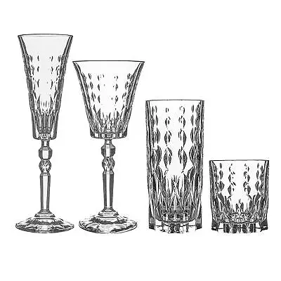 Buy RCR Crystal 24 Piece Marilyn Glassware Set Cut Glass Stemware Goblets • 79£