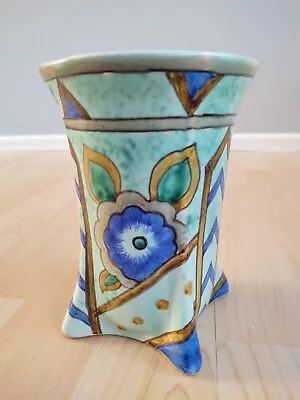 Buy Flaxman Ware Handmade Pottery Wadeheath Art Deco Vase 1930s Clarice Cliff Style  • 37£