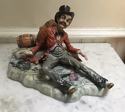 Buy Capodimonte Large Figurine Drunk Drunken Man By Fiorenze • 32£