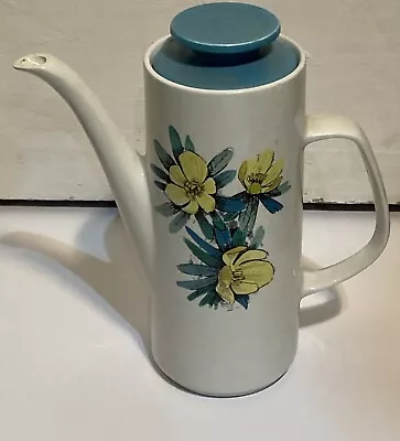 Buy J&G Meakin Studio Line Coffee Pot . Turquoise And Yellow Floral Design. 25cm • 20£