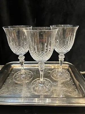 Buy Galway Irish Crystal Signed GAL 15 Water Goblet Wine Glasses Set Of 3 NWT • 47.31£
