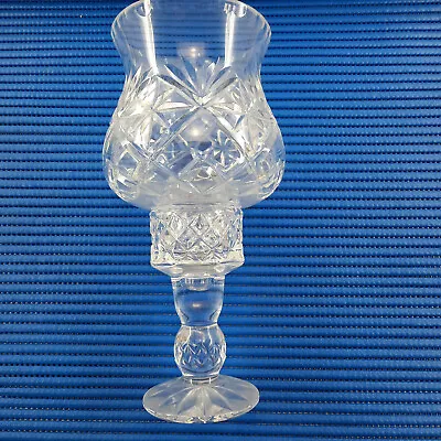 Buy Hurricane Candle Holders 24% Lead Crystal Set Of 2 Vintage 11x5.25 Inches HEAVY • 22.91£