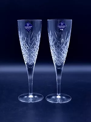 Buy Edinburgh Crystal Sunderland  Pair Of Champagne Flutes-New With Labels • 39.90£