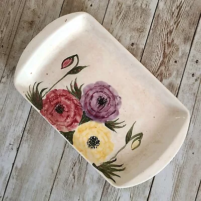Buy Vintage ArtDeco 1930s Radford Hand Painted Pottery Platter Sandwich Plate Floral • 10.90£