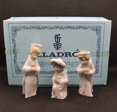 Buy Lladro Nativity Ornaments Porcelain 5729 Mini Reyes Three Kings Wise Men Magi • 93.78£