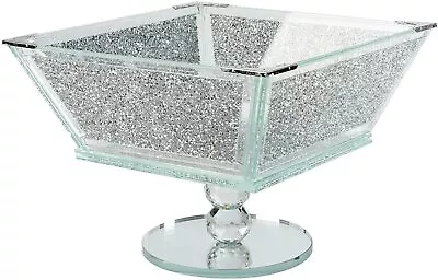 Buy Crystal Extra Large Fruit Bowl Centre Piece Storage Sparkle Crushed Diamond  • 64.75£
