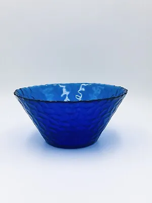 Buy Vintage Vercors Sapphire By ARCOROC 14 Cm Cobalt Blue Glass Bowl Nuts Sweets New • 10.80£