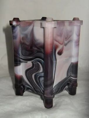 Buy Antique Victorian Spill Vase Sowerby #1223 Purple White Slag Glass England • 25.61£