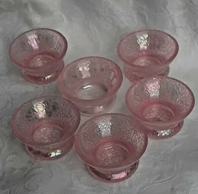Buy Heron Glass Six Pink Tealight Holders - Gift Box - Made In Cumbria - Gift Box • 25£