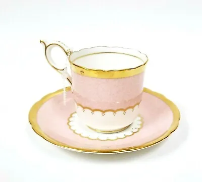 Buy Vintage Coalport Connaught 1750 Ad Demitasse Teacup & Saucers -pink,gold • 113.80£