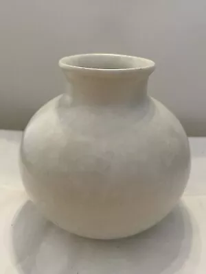 Buy Vintage Poole Pottery Round Bud White Lustre Glaze Globe Vase • 13.03£