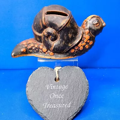 Buy Rare TREMAR POTTERY Cornwall * SNAIL Shaped MONEY BOX With Stopper * Vintage VGC • 11.25£