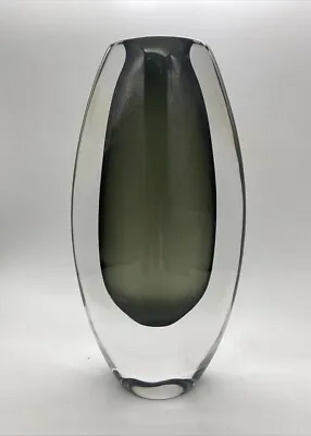 Buy Nils Landberg 'Dusk' Art Glass Vase Orrefors Sweden Signed C1950s Sommerso MCM • 95£