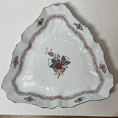 Buy Vintage Herend Triangular Serving Dish Oriental Chinese Bouquet Circa 1948 • 94.84£