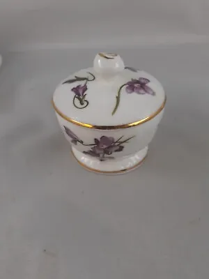 Buy Hammersley Victorian Violets MINIATURE Trinket Dish Bone China British Vintage • 17.99£