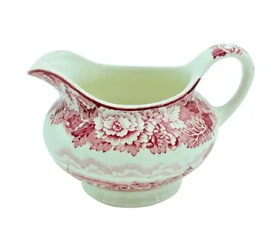 Buy Vintage Pink/Red Enoch Woods English Scenery Woods Ware Open Creamer • 9.49£
