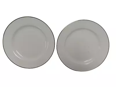 Buy Royal Worcester Fine Porcelain Classic Platinum 1998 Dinner Plates Set 2 Pieces • 6.99£