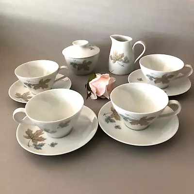 Buy Noritake Maplewood China 1960s Lot Of 11: Cup & Saucer Sets And Creamer & Sugar • 21.10£