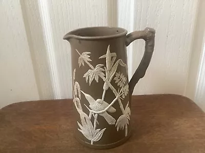 Buy Vintage Dudson Brown Water Jug With White Grecian Figures Applied Wedgwood Style • 0.99£
