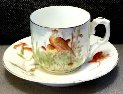 Buy Antique B. R & L Limoges Bone China Espresso Cup & Saucer Textured Pattern • 16.95£