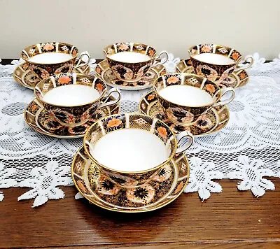 Buy Antique Royal Crown Derby Old Imari 1128 Set 6 Teacups And Saucers, C1920s • 650£