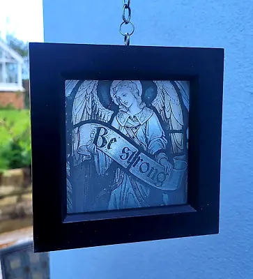 Buy Angel - Be Strong Stained Glass Suncatcher Window Hanging Kiln Fired Gift Angels • 35£