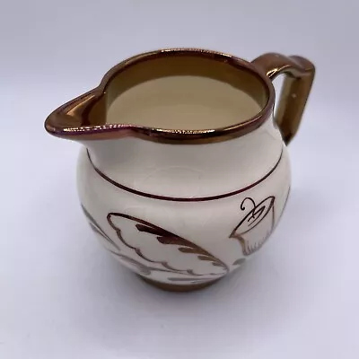 Buy Vintage Gray's Pottery Stoke-On-Trent Floral Copper Color Creamer **Crazing*** • 15.82£
