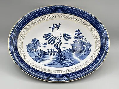 Buy Vintage Blue Willow 188 Ironstone Ware Porcelain Large Oval Soup Bowl 10in” • 34.01£