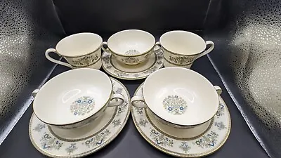 Buy Minton Henley Bone China Cream Soup Bowl Cup & Saucers And Tea Cups • 40£